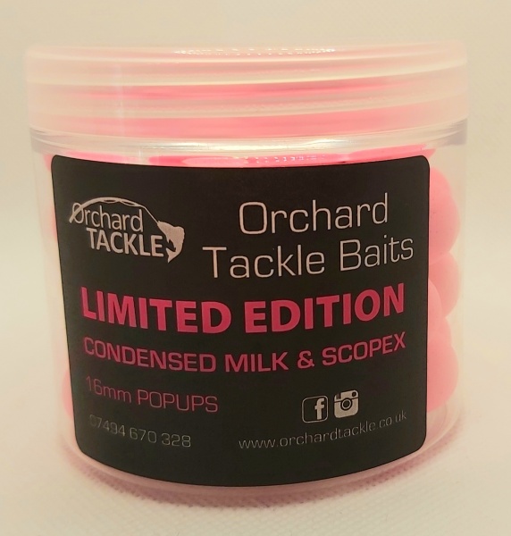 Orchard Tackle Baits Condensed Milk And Scopex Pop Ups 16mm
