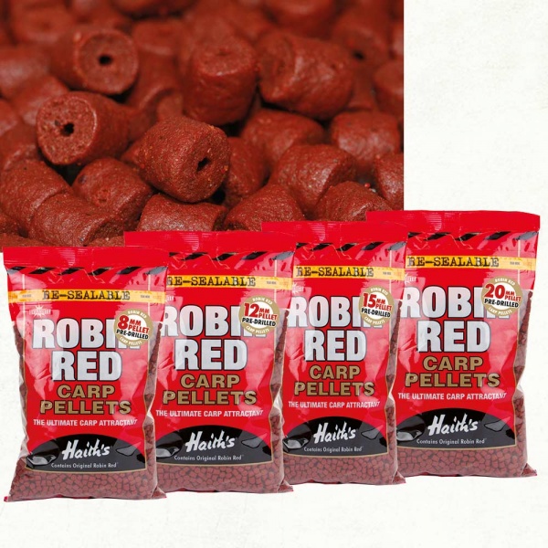 Dynamite Baits Robin Red Pre Drilled Pellets 15mm 900g