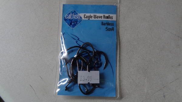 Catfish Pro Eagle Wave Hook Size 1 Barbless